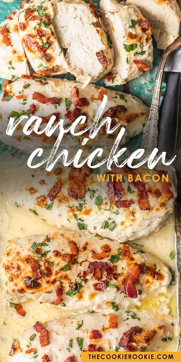 Baked Ranch Chicken with Bacon (Chicken Bacon Ranch) Recipe - The ...