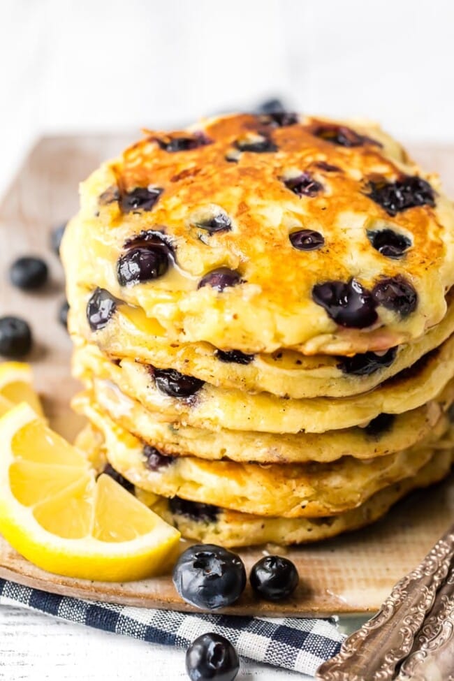 Blueberry Pancakes with Lemon Sauce Recipe - The Cookie Rookie®