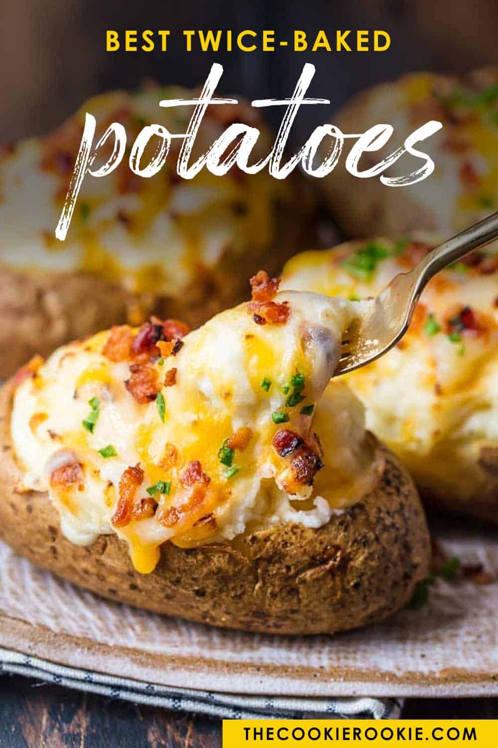 Twice Baked Potatoes Recipe {VIDEO} - The Cookie Rookie