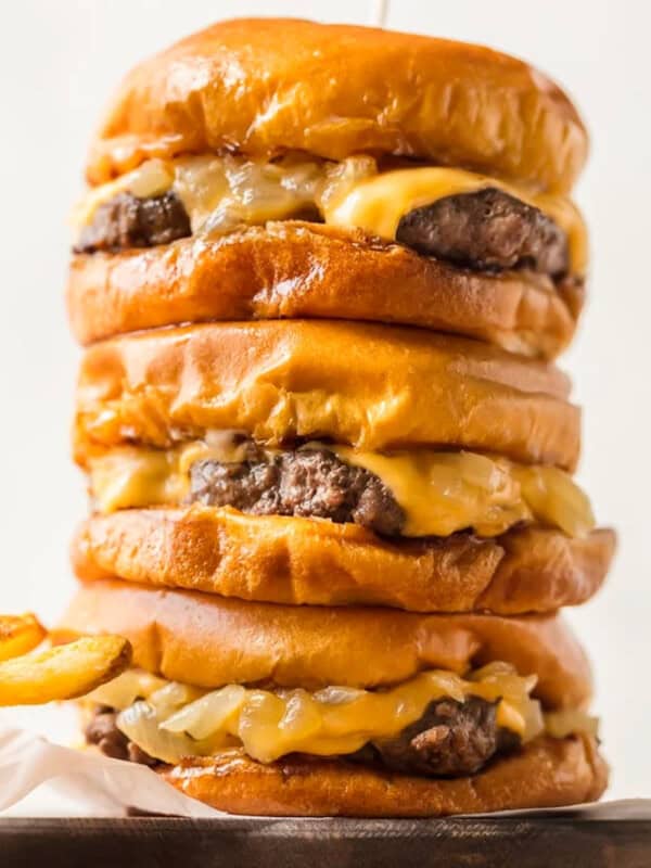 stacked wisconsin butter burgers