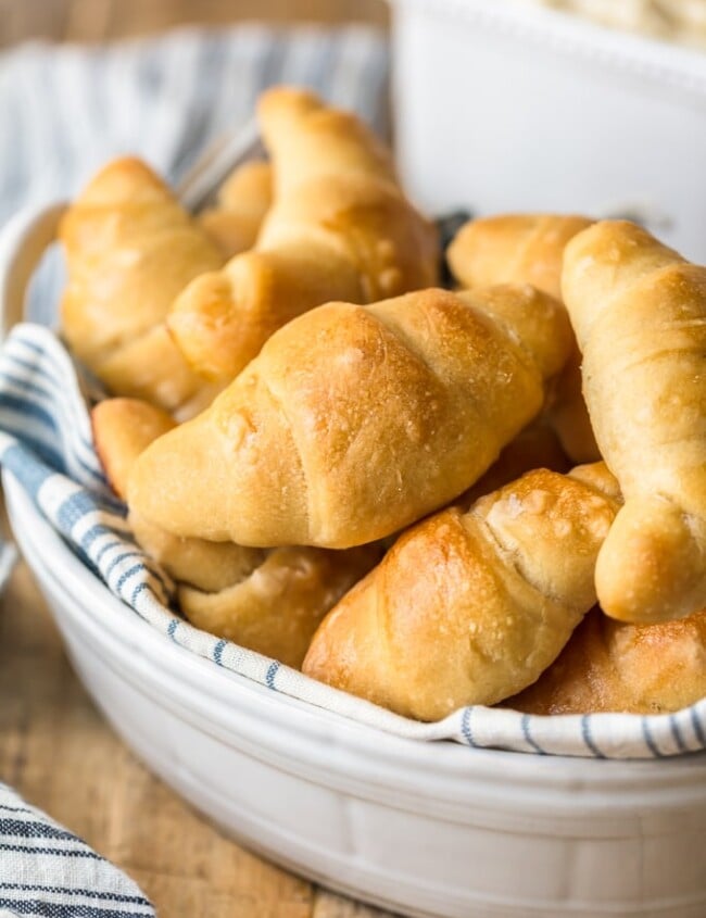 Homemade Crescent Rolls are soft, flaky, buttery & oh so delicious! Make this crescent roll recipe for every holiday meal, or for any dinner that needs something extra.