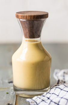 Honey Mustard is a sweet, creamy, tangy dipping sauce or dressing that tastes so good with so many things. This homemade honey mustard recipe can be tossed with a nice salad, poured over chicken, or served as a dip with any appetizer.