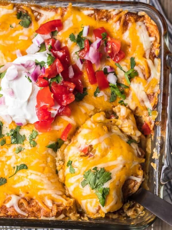 cheesy king ranch casserole in baking dish