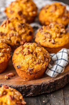 Pumpkin Muffins are the perfect fall treat! Nothing says autumn like pumpkin, and these Pumpkin Spice Muffins are my absolute favorite. This easy pumpkin muffins recipe is sweet and flavorful.