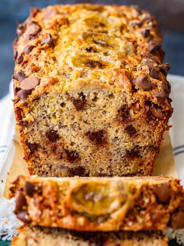 Chocolate Chip Banana Bread is the perfect thing to bake for breakfast, dessert, or just for simple snacking. This homemade banana bread with chocolate chips is so fresh, so flavorful, and so fun! I love this delicious chocolate chip banana bread recipe for any occasion, and it's so easy to make too!