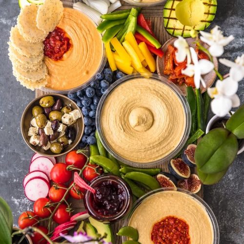 The Ultimate Hummus and Vegetable Board - The Cookie Rookie®