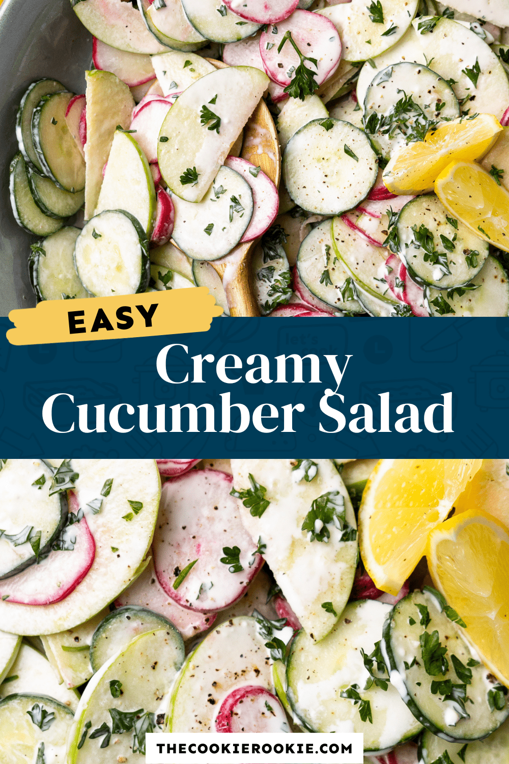 Creamy Cucumber Salad (Cucumber Apple Salad) Recipe - The Cookie Rookie®