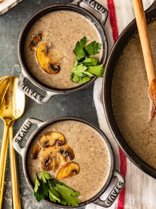 Cream of Mushroom Soup is not only a delicious soup that's perfect for eating on its own, it's also a common ingredient in many amazing dishes. This Homemade Cream of Mushroom Soup recipe is way better than the store-bought stuff in a can, and this can easily be prepared and saved ahead of time to use in any recipe!