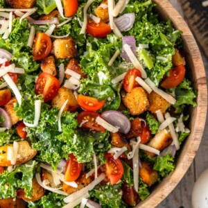 Kale Caesar Salad Recipe   Easy Side Salad   The Cookie Rookie - 44