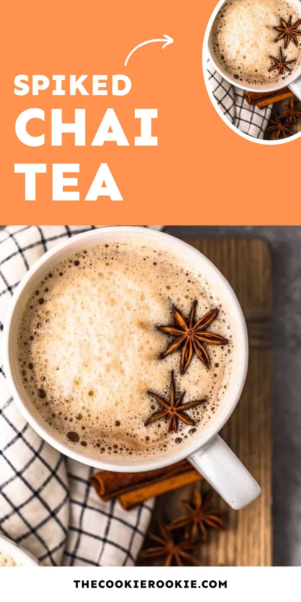 spiked chai latte with bourbon pin image