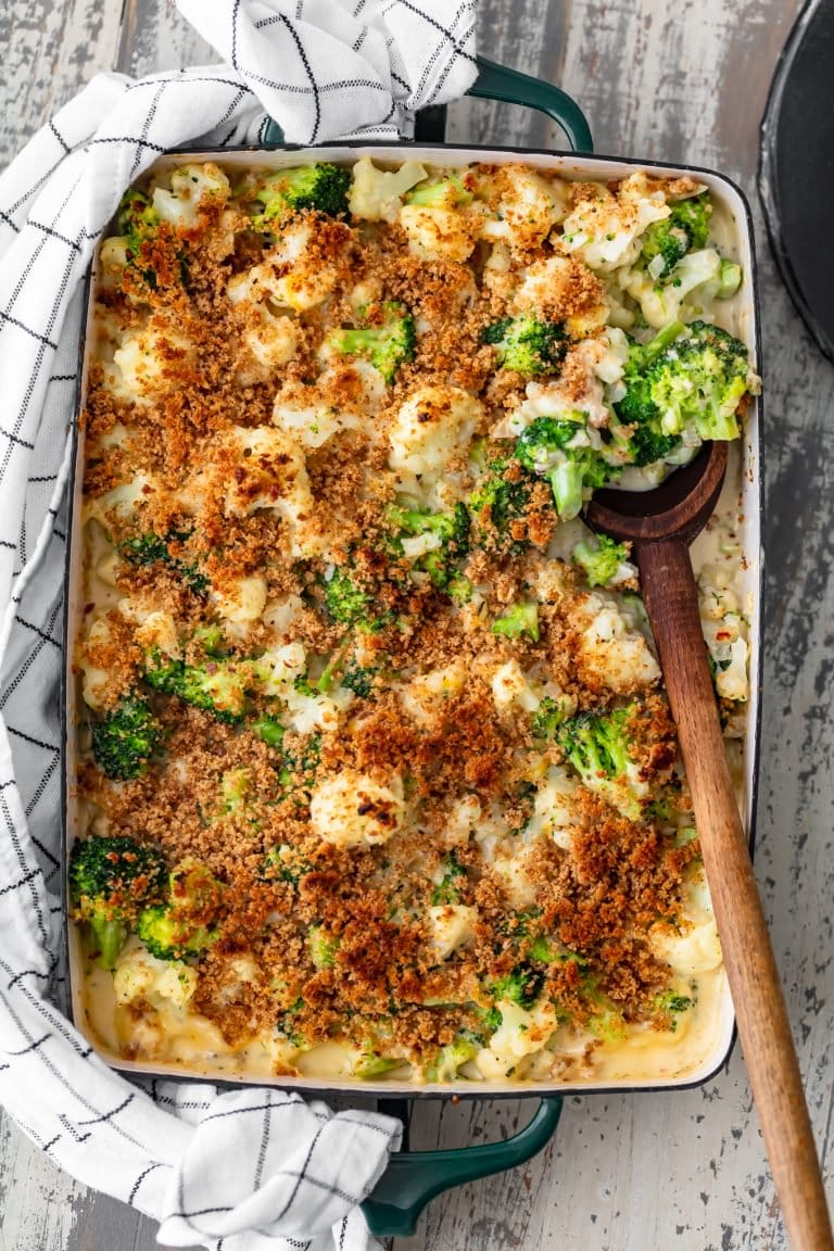 Cheesy Broccoli and Cauliflower Gratin Recipe - (VIDEO!)