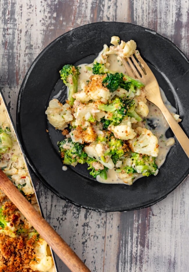 Cheesy Broccoli And Cauliflower Gratin Recipe - (VIDEO!)