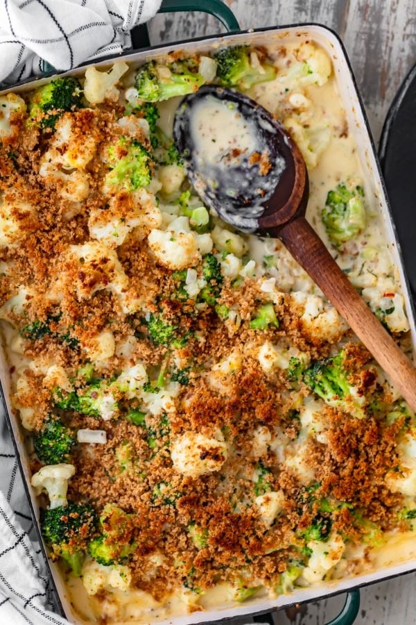 Cheesy Broccoli and Cauliflower Gratin Recipe - (VIDEO!)