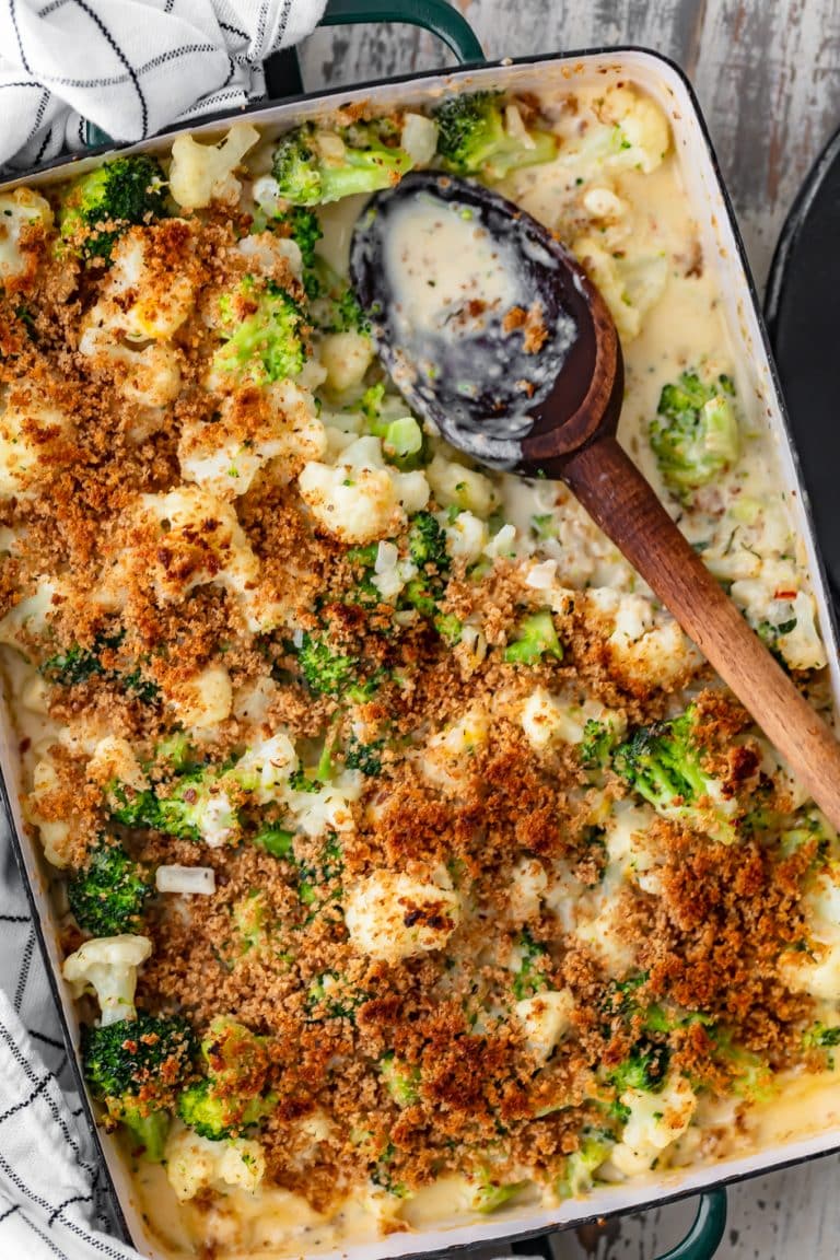 Cheesy Broccoli And Cauliflower Gratin Recipe - (VIDEO!)