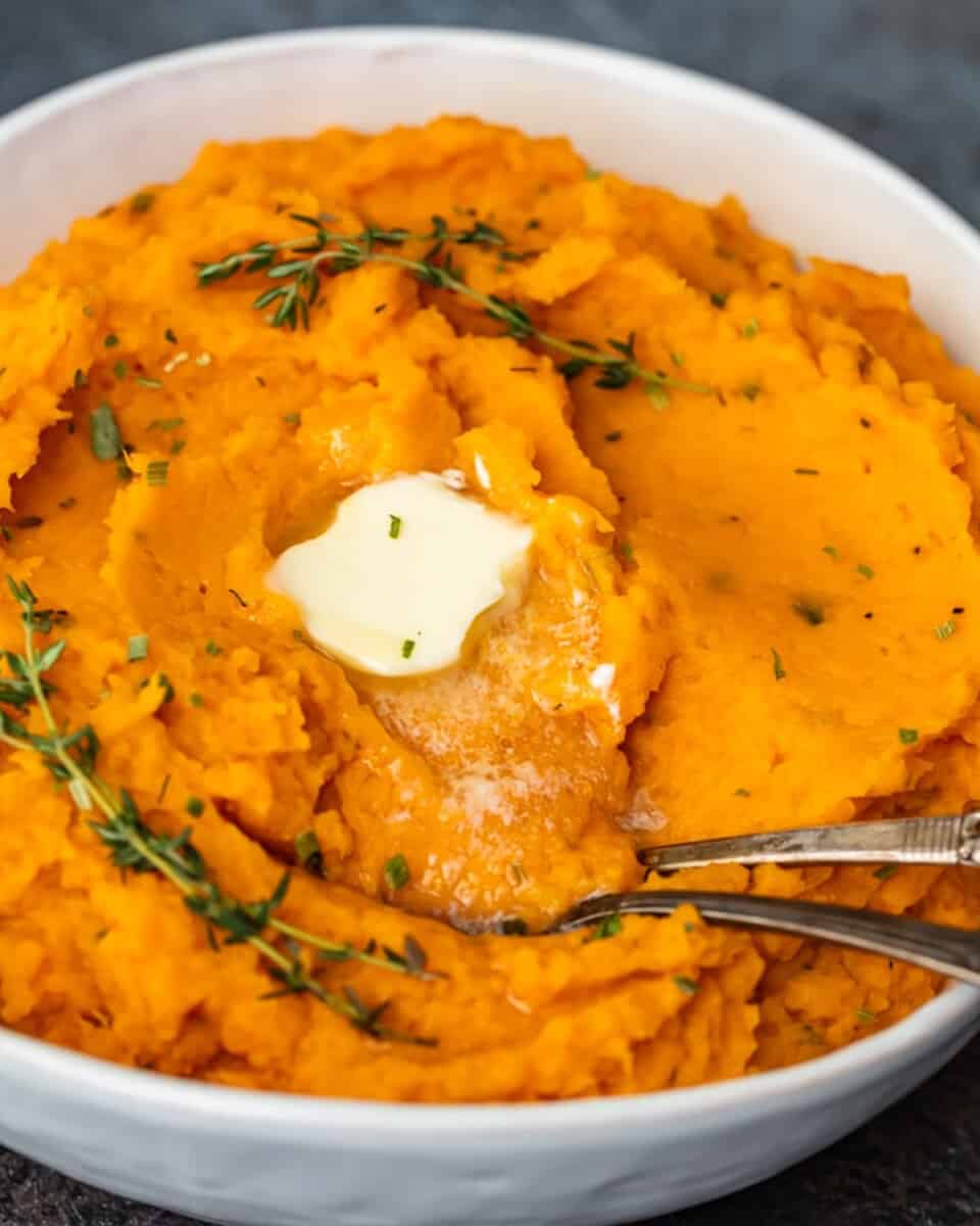 Savory Mashed Sweet Potatoes (Sweet Potato Mash) - The Cookie Rookie