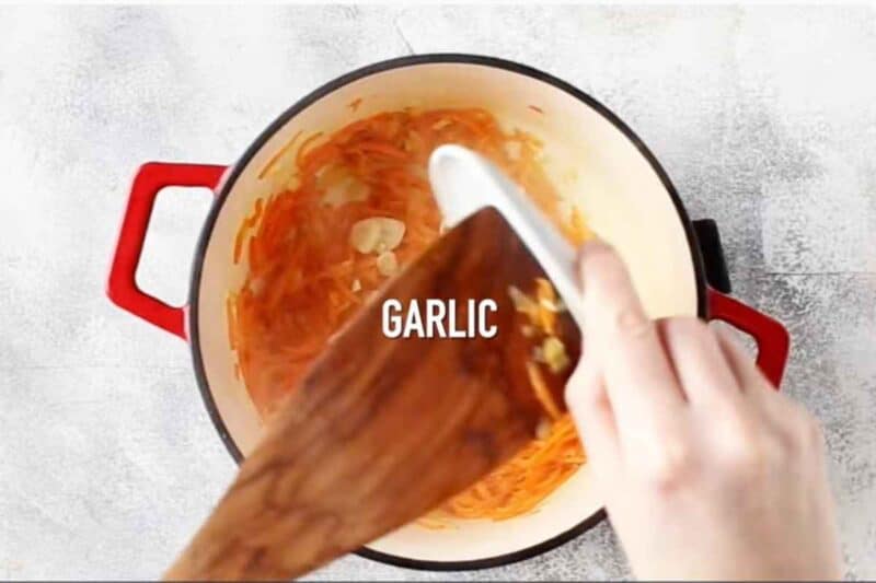 add garlic and cook