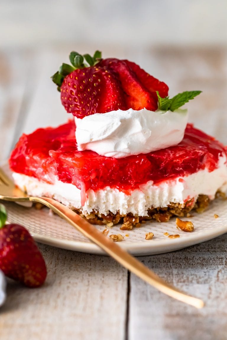 Strawberry Pretzel Salad - Sweet or Sugar Free Versions! - (VIDEO!)