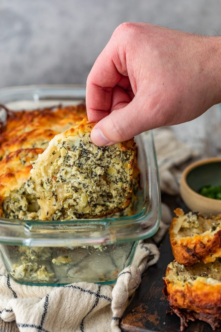 Spinach Artichoke Dip Pull Apart Bread Recipe - The Cookie Rookie®