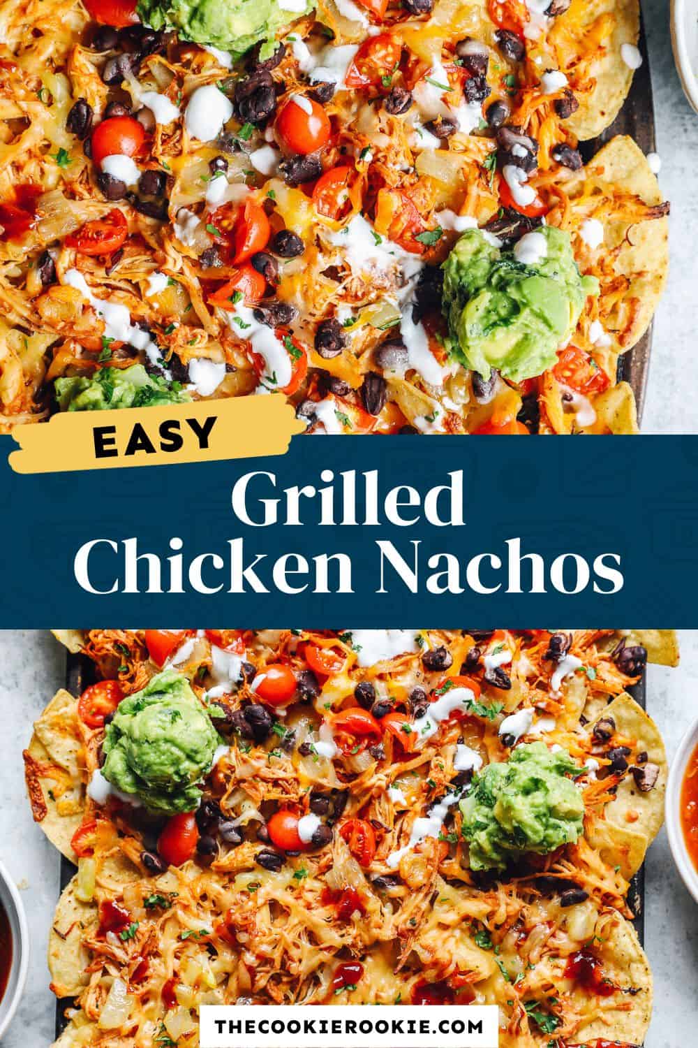 Grilled Chicken Nachos (BBQ Chicken Nachos & Mexican Nachos) Recipe ...