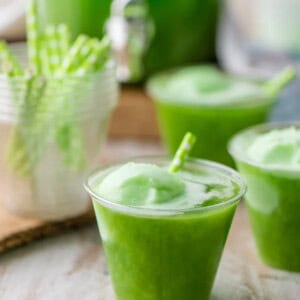 St. Patrick's Day lime sherbet punch.