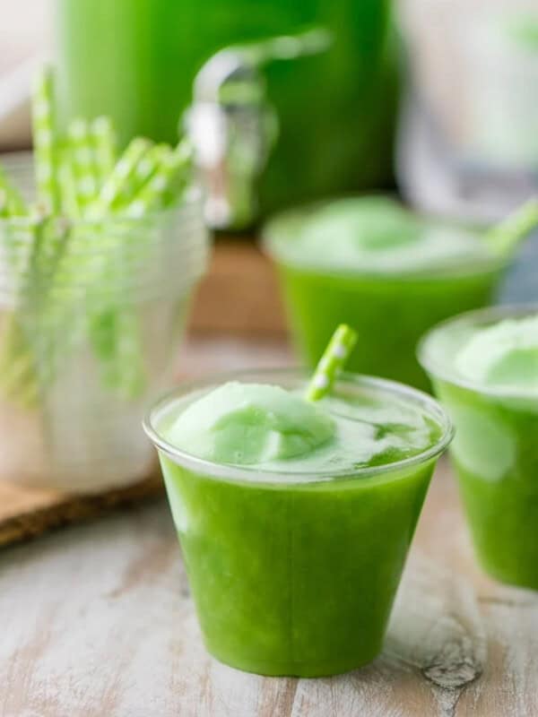 St. Patrick's Day lime sherbet punch.