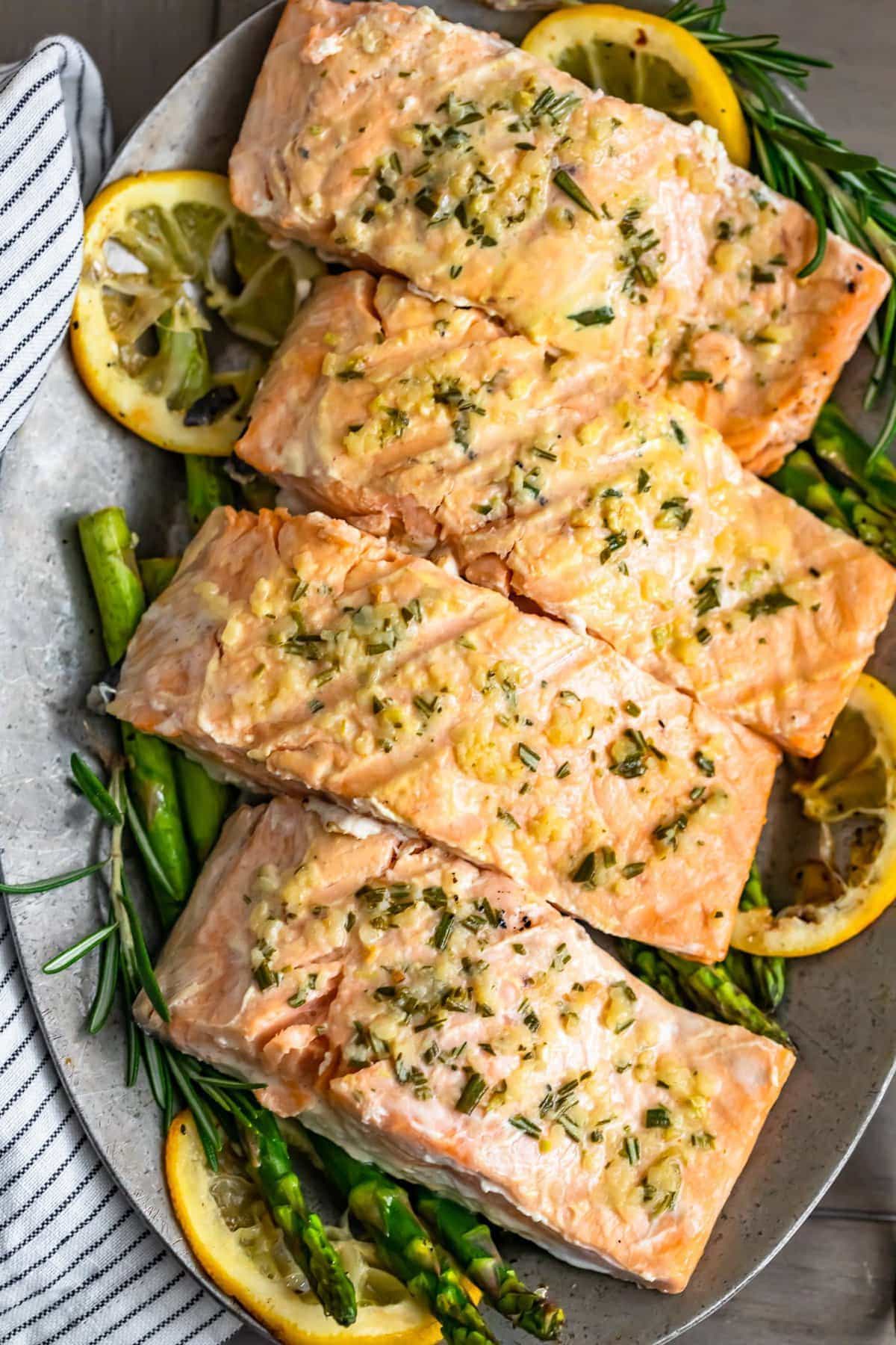 Garlic Butter Salmon (Easy Grilled Salmon Recipe) - VIDEO!!