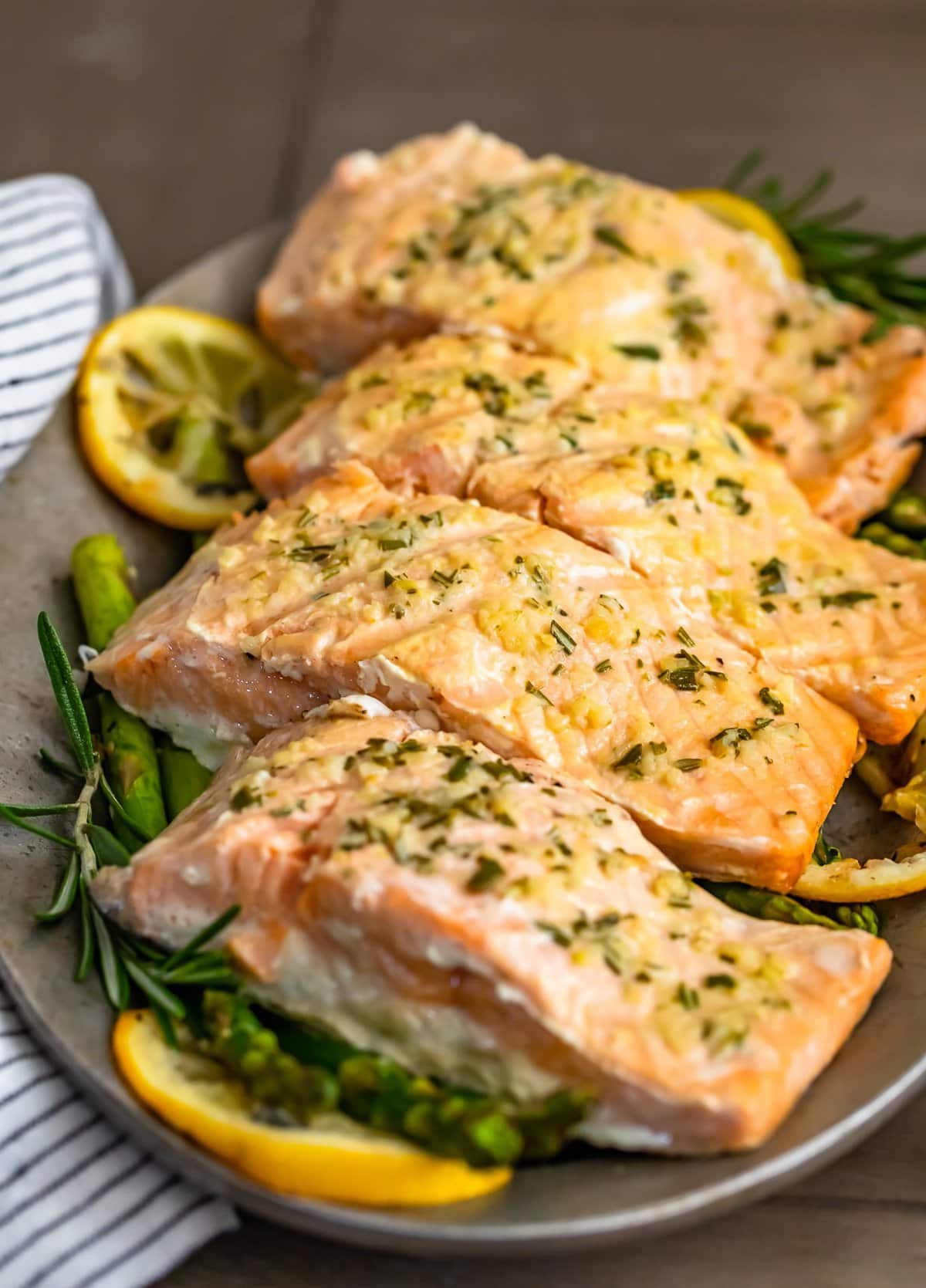 Garlic Butter Salmon (Easy Grilled Salmon Recipe) - VIDEO!!