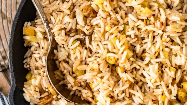 Spiced Rice Pilaf with Apples and Raisins