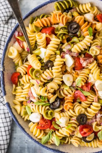 Italian Pasta Salad Recipe - The Cookie Rookie® (video!!)