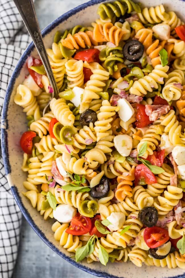 Italian Pasta Salad Recipe - The Cookie Rookie® (VIDEO!!)