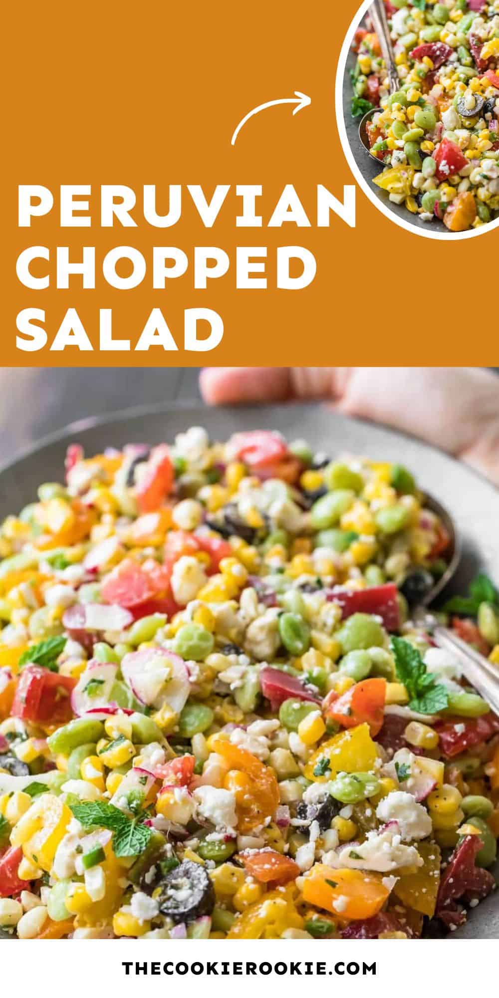 peruvian chopped salad pin image