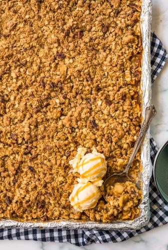 Sheet Pan Apple Crisp Recipe - The Cookie Rookie® (VIDEO!!!)