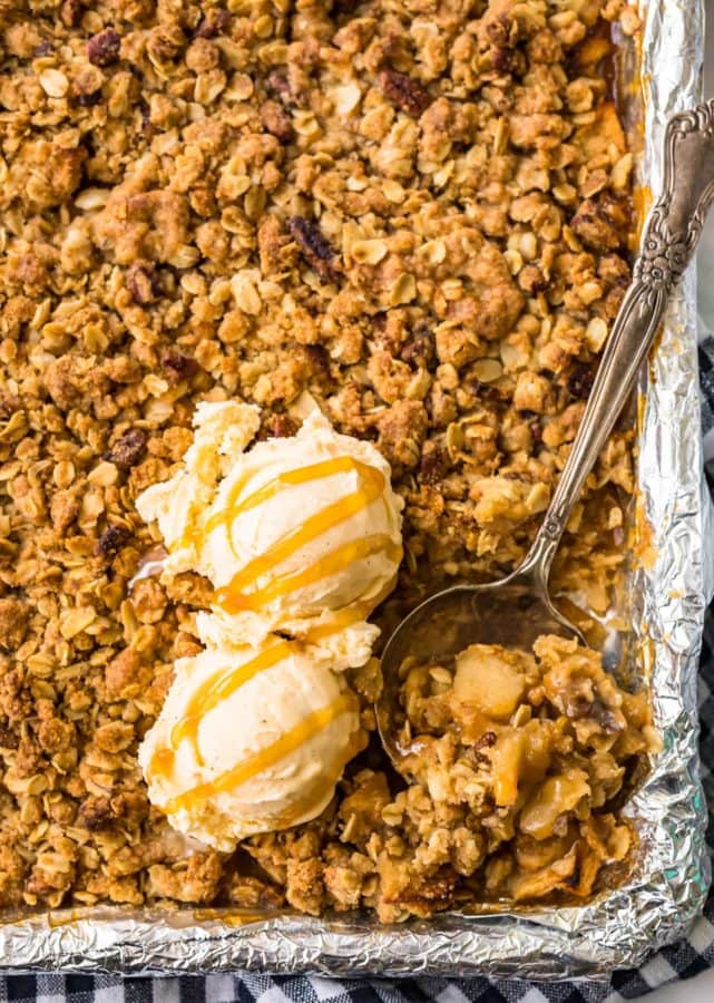 Sheet Pan Apple Crisp Recipe - The Cookie Rookie® (VIDEO!!!)