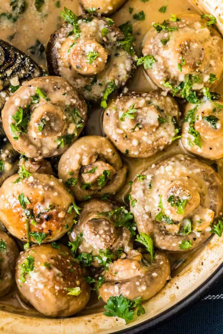 Creamy Garlic Mushrooms Recipe - The Cookie Rookie® (VIDEO!)