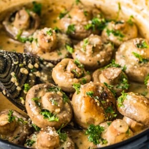 Creamy Garlic Mushrooms Recipe  VIDEO   - 48