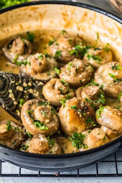 Creamy Garlic Mushrooms Recipe - The Cookie Rookie® (VIDEO!)