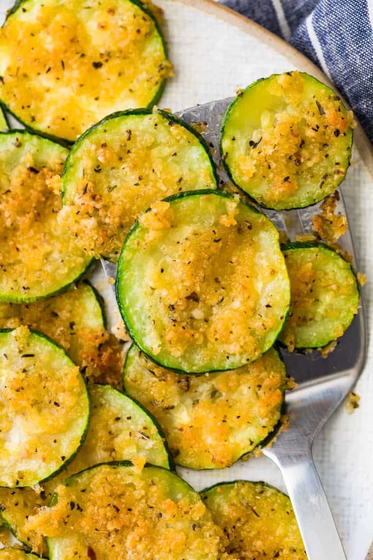 Crispy Baked Zucchini Recipe (Easy and Cheesy!) - (VIDEO!!)