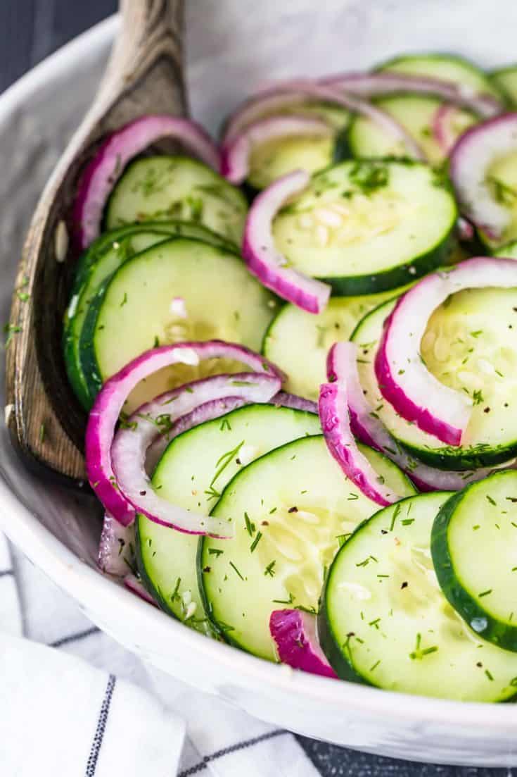 Easy Cucumber Onion Salad Recipe with Video