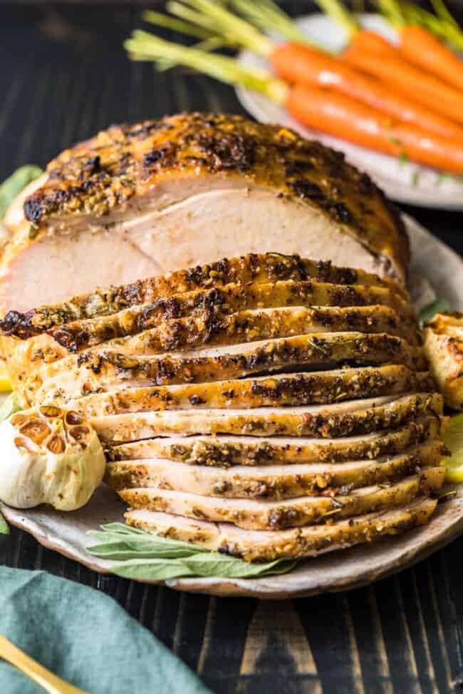 Roast Turkey Breast Recipe - Roasted Garlic Butter Turkey - The Cookie ...