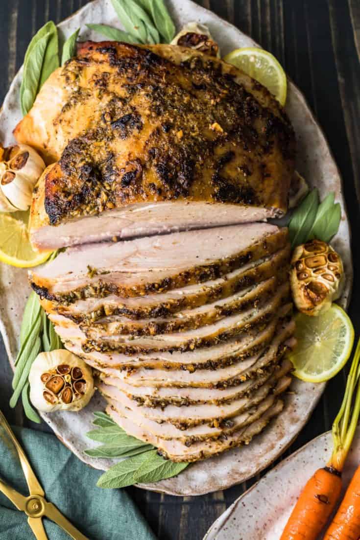 Roast Turkey Breast Recipe - Roasted Garlic Butter Turkey (VIDEO!)