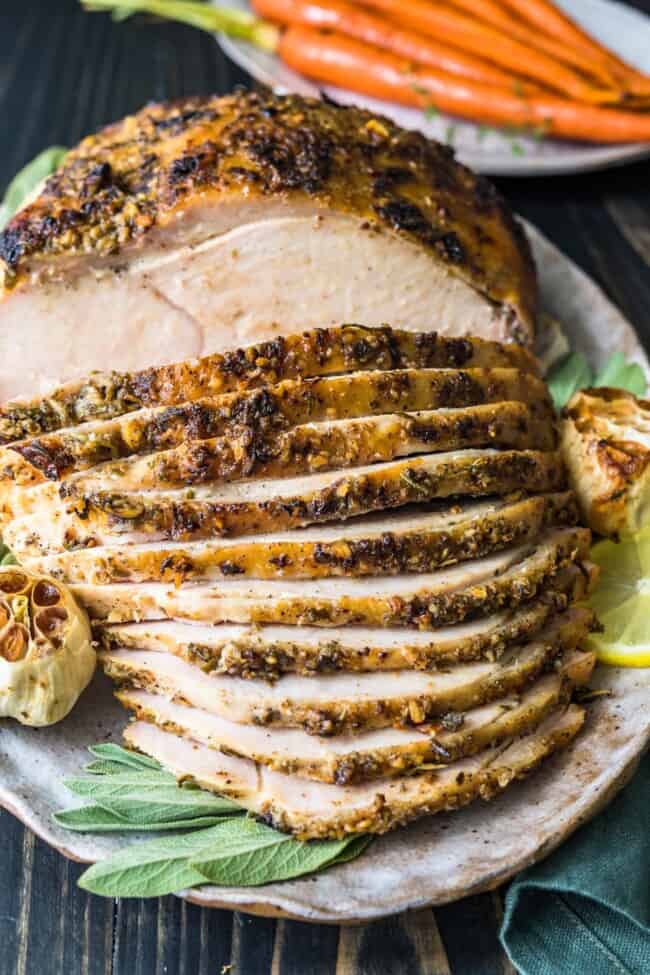 Roast Turkey Breast Recipe - Roasted Garlic Butter Turkey - The Cookie ...