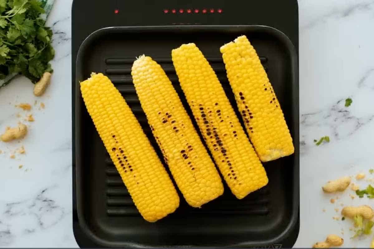 grill corn until lightly charred