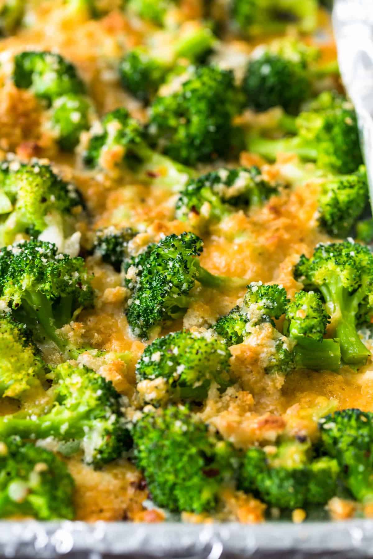Crispy Cheesy Roasted Broccoli Recipe - The Cookie Rookie