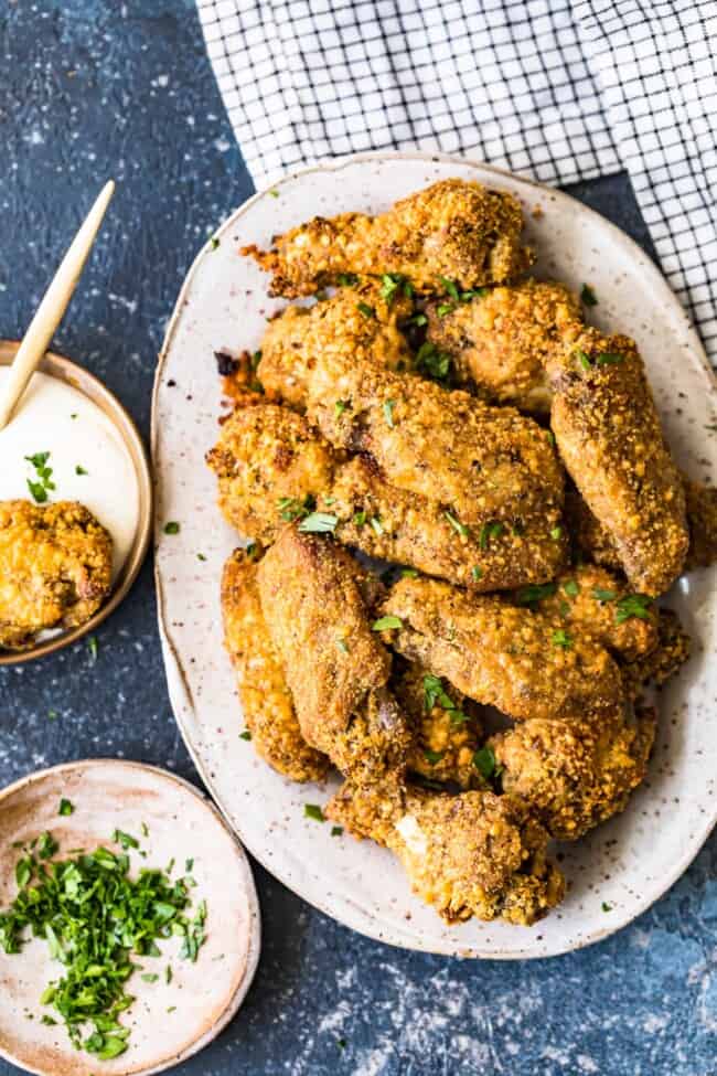 Garlic Parmesan Chicken Wings Recipe - The Cookie Rookie® (VIDEO)