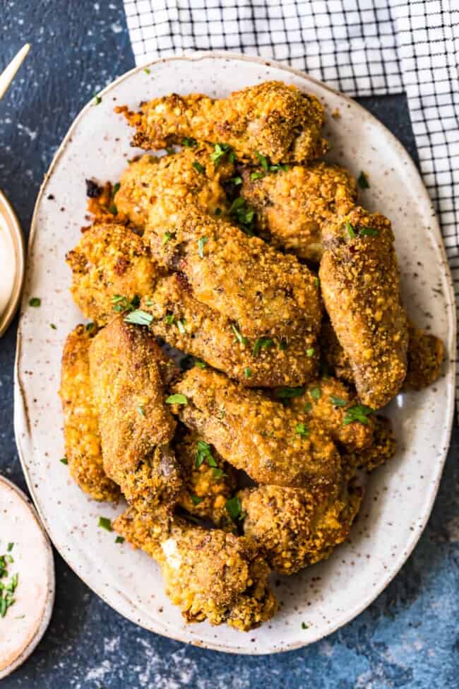 Garlic Parmesan Chicken Wings Recipe - The Cookie Rookie® (VIDEO)