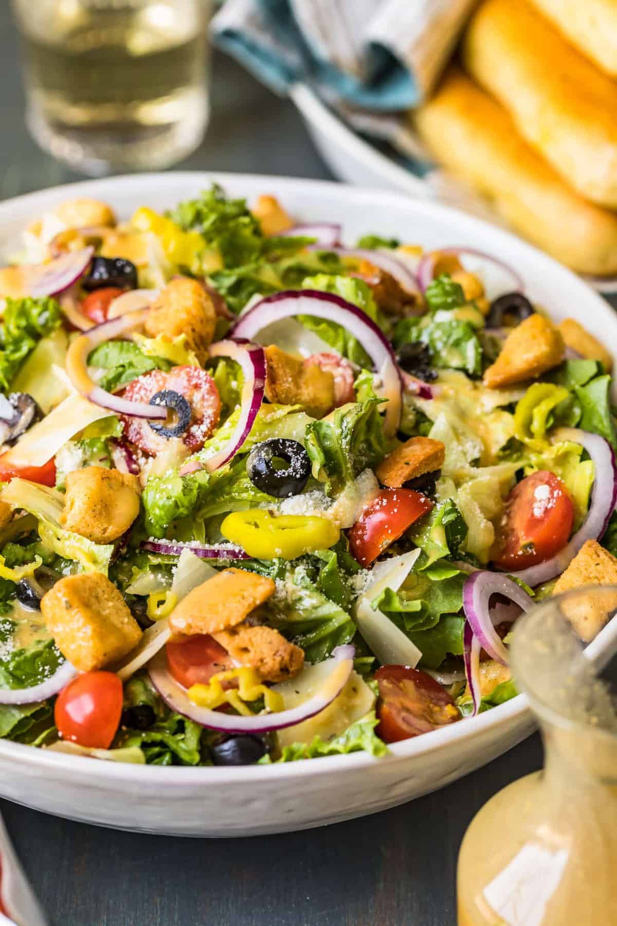 Copycat Olive Garden Salad (with Easy Homemade Dressing) - The Real Food  Dietitians