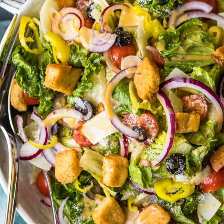 Olive Garden Salad with Copycat Dressing - (VIDEO!)