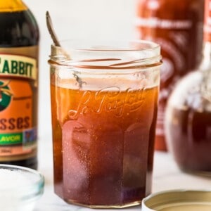 salad dressing in a jar