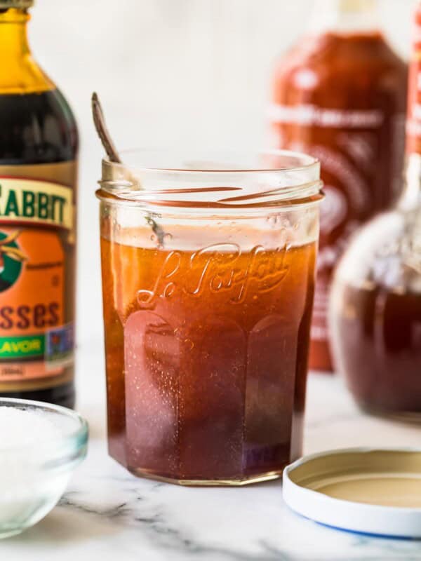 salad dressing in a jar