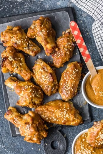 Thai Chicken Wings with Spicy Peanut Sauce Recipe - The Cookie Rookie®